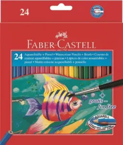 Barvice akvarelne set - 24 barv - papirnata embalaža (Faber)