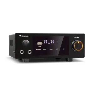 Auna AMP-2 DG, stereo HiFi ojačevalnik, 2 x 50 W, RMS, BT/USB, optični in koaksialni digitalni vhod
