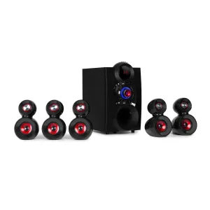 Auna X-Gaming, 5.1 surround zvočni sistem, 380 W maks., OneSide subwoofer, BT, USB, SD