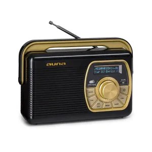 Auna Buddy Digitalni radio DAB/DAB+/UKW Bluetooth 5.0 AUX 1Ah baterija Mobilen retro #4060