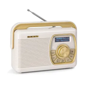 Auna Buddy Digitalni radio DAB/DAB+/UKW Bluetooth 5.0 AUX 1Ah baterija Mobilen retro #4061