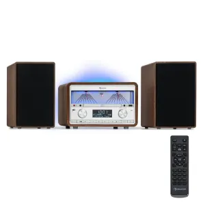 Auna Elton, stereo sistem, CD, BT, MP3, DAB+, FM radio, VU meter, osvetlitev #133888