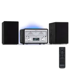Auna Elton, stereo sistem, CD, BT, MP3, DAB+, FM radio, VU meter, osvetlitev #133889