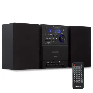 Auna MC-40 DAB, stereo sistem, UKW/DAB+, Bluetooth, CD, kaseta, USB, daljinski upravljalnik