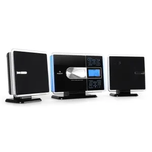 Auna VCP-191, USB stereo sistem, MP3, CD, SD, AUX, FM, nadzorna plošča na dotik, črn/srebrn
