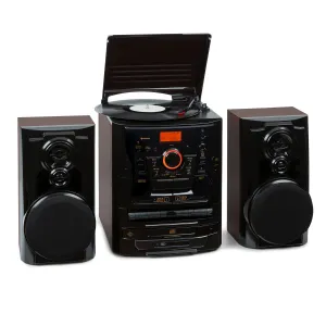 Auna 388 Franklin DAB+, stereo sistem, gramofon, predvajalnik 3 CD-jev, BT, predvajalnik kaset, AUX, vhod USB #5209