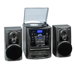Auna 388 Franklin DAB+, stereo sistem, gramofon, predvajalnik 3 CD-jev, BT, predvajalnik kaset, AUX, vhod USB #5210