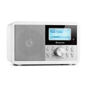 Auna Worldwide Mini , internetni radio, WLAN, omrežni predvajalnik, USB, MP3, AUX, FM tuner, bela barva