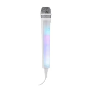 Auna Kara Dazzl , mikrofon za karaoke, LED svetlobni efekt, beli