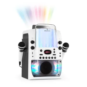 Auna Kara Liquida BT, karaoke sistem, light show, vodnjak, Bluetooth, bela/siva barva