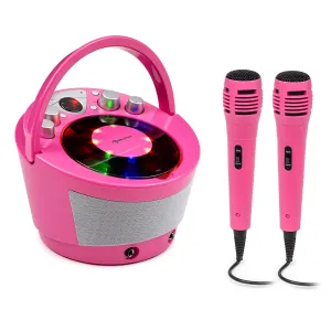 Auna SingSing BT, karaoke sistem, 2 x mikrofon, CD predvajalnik, BT, LED svetlobni učinek, prenosni #151528