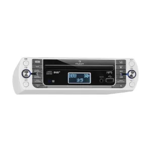 Auna KR-400 CD, kuhinjski radio, DAB+/PLL FM radio, CD/MP3 predvajalnik, srebrna barva