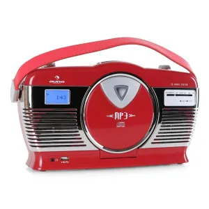 Auna RCD-70 Retro Vintage Prenosni Radio FM CD/MP3 USB #126398