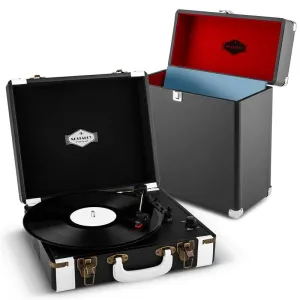 Auna Jerry Lee Record Collector Set Črni/ Retro Gramofon/Kovček za gramofonske plošče