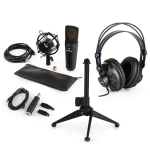 Auna MIC-920B USB Mikrofonski Set V2 slušalke, kondenzatorski mikrofon, stojalo, pop filter