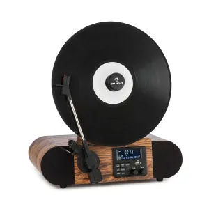 Auna Verticalo SE DAB, retro gramofon, DAB+, FM tuner, USB, BT, AUX, les