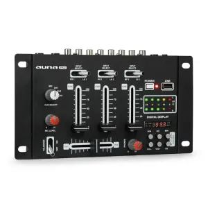 Auna Pro DJ-21 BT DJ- mešalna miza, bluetooth, USB, črne barve