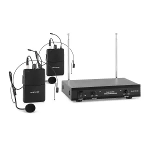 Auna Pro VHF-2-HS 2-Kanalni VHF, Set mikrofonov 2 x , Headset 50m