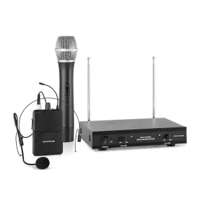 Auna Pro VHF-2-HS 2-Kanalni VHF, Set mikrofon 1 x , 1 x Ročni mikrofon 50m