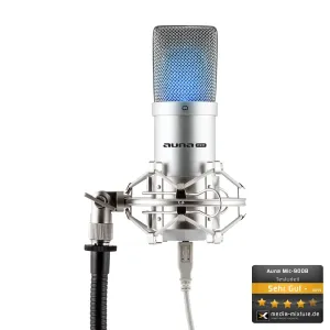 Auna Pro MIC-900B-LED USB , Srebrni studijski mikrofon, Smerna karakteristika, LED