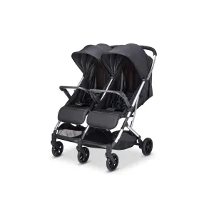 Babify Twin Air Gemelar, otroški voziček, lahek in kompakten, primeren za otroke s težo do 22 kg, svetlo siv