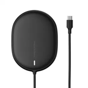 Baseus Light Magnetic brezžični polnilnik za iPhone 12 15W + USB-C kabel 1.5m, črna #136111