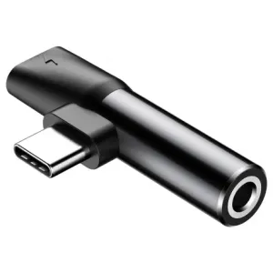 Baseus L41 avdio adapter USB-C - USB-C / jack 3.5mm, črna #136278