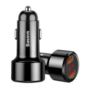 Baseus Magic Series avtomobilski adapter 2x USB QC3.0 6A, črna #136311