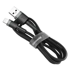 Baseus Cafule kabel USB / Lightning QC 3.0 2.4A 1m, črna/siva #136244