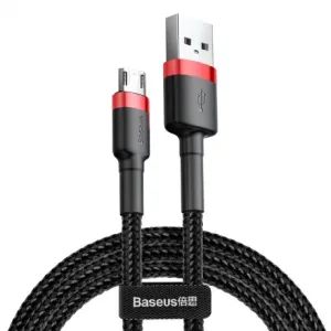 Baseus Cafule kabel USB / micro USB QC 3.0 1.5A 2m, črna/rdeč #136276