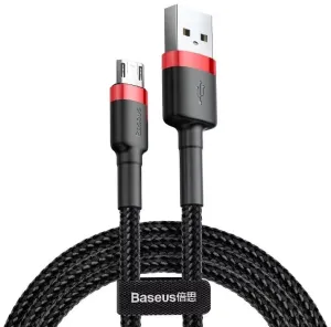 Baseus Cafule kabel USB / micro USB QC 3.0 1.5A 2m, črna/rdeč
