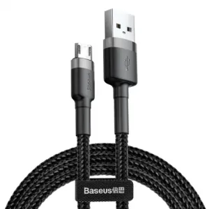 Baseus Cafule kabel USB / Micro USB QC 3.0 1.5A 2m, črna/siva #136275