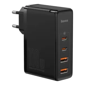 Baseus GaN2 Pro polnilnik 2x USB / 2x USB-C 100W QC PD, črna #136031