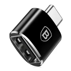Baseus adapter USB / USB Type-C OTG, črna