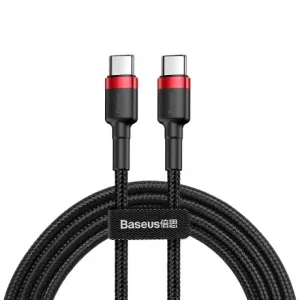 Baseus Cafule kabel USB-C / USB-C PD2.0 3A QC 3.0 2m, črna/rdeč #136289