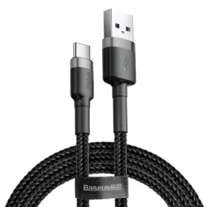Baseus Cafule kabel USB / USB-C Quick Charge 3.0 2m, črna/siva