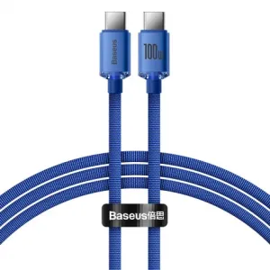 Baseus Crystal Shine kabel USB-C / USB-C 5A 100W 1.2m, modro #135956