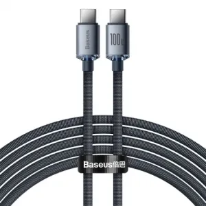 Baseus Crystal Shine kabel USB-C / USB-C 5A 100W 2m, črna #135958