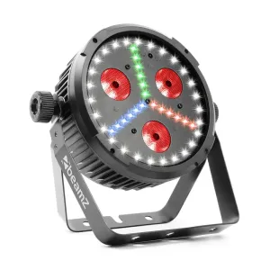 Beamz BX30 PAR LED-reflektor 3x10W 4in1, 27x SMD W, 18x SMD RBG LED, črna barva