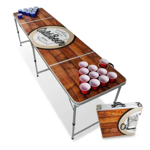BeerCup Backspin Beer Pong, miza, komplet, lesena, predal za led, 6 žogic, 100 skodelic #4338