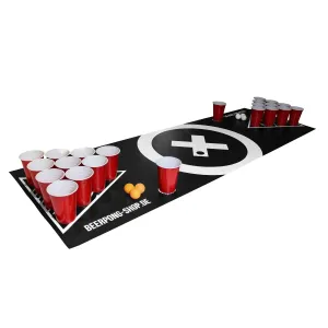 BeerCup Baseliner, igralna podloga za beer pong, avdio, ročaji, držalo za žogice, 6 žogic
