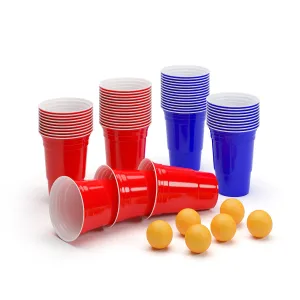 BeerCup Nadal, 16 Oz, Red & Blue Party Pack, kozarci, dve barvi, vključno z žogicami in pravili za igro #4354