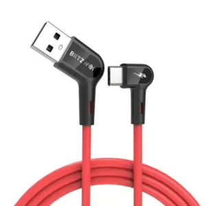 Blitzwolf BW-AC1 kabel USB / USB-C 3A 1.8m, rdeča #136347
