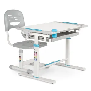 Blumfeldt Tommi XL, otroški komplet mize in stola, po višini nastavljiva miza in ergonomski stol, od 4 do 10 let #124807