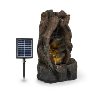 Blumfeldt Magic Tree, solarna fontana, 2,8 W, polyresin, 5 ur, akumulator, LED osvetlitev, videz lesa
