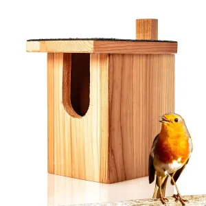 Blumfeldt Ptičja hišica za taščice, predpriprava za obešanje, asfaltna streha, les iz rdeče cedre