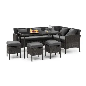 Blumfeldt Titania Dining Lounge Set, vrtna sedežna garnitura, črna/temno siva