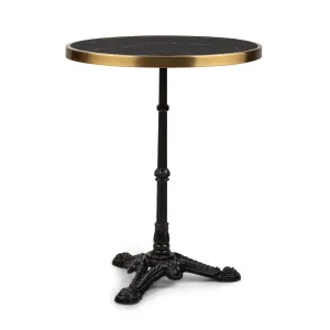 Blumfeldt Patras Lux, bistro miza s podnožjem na treh nogah, marmornata miza, Ø: 57,5 cm, višina: 72 cm #3178