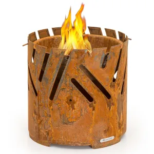 Blumfeldt Crown 3 v 1, ognjišče, Ø 46 cm, odporno na vodo in zmrzal, plošča za žar, rešetka za žar, plošča iz bambusa #132542