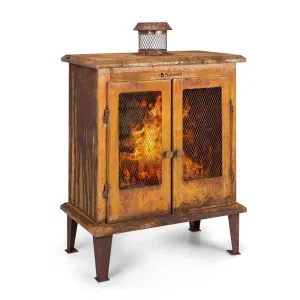 Blumfeldt Flame Locker, ognjišče, vintage vrtni kamin, 58 x 30 cm, jeklo, zarjavel videz